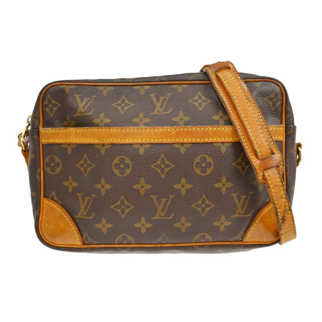 Louis Vuitton Trocadero 27 Monogram Canvas Medium Crossbody Bag M51274: Louis Vuitton Trocadero 27 Monogram Canvas Medium Crossbody Bag M51274 This Louis Vuitton Trocadero 27 crossbody bag features the iconic monogram canvas exterior with brown leather accents and a zip c
