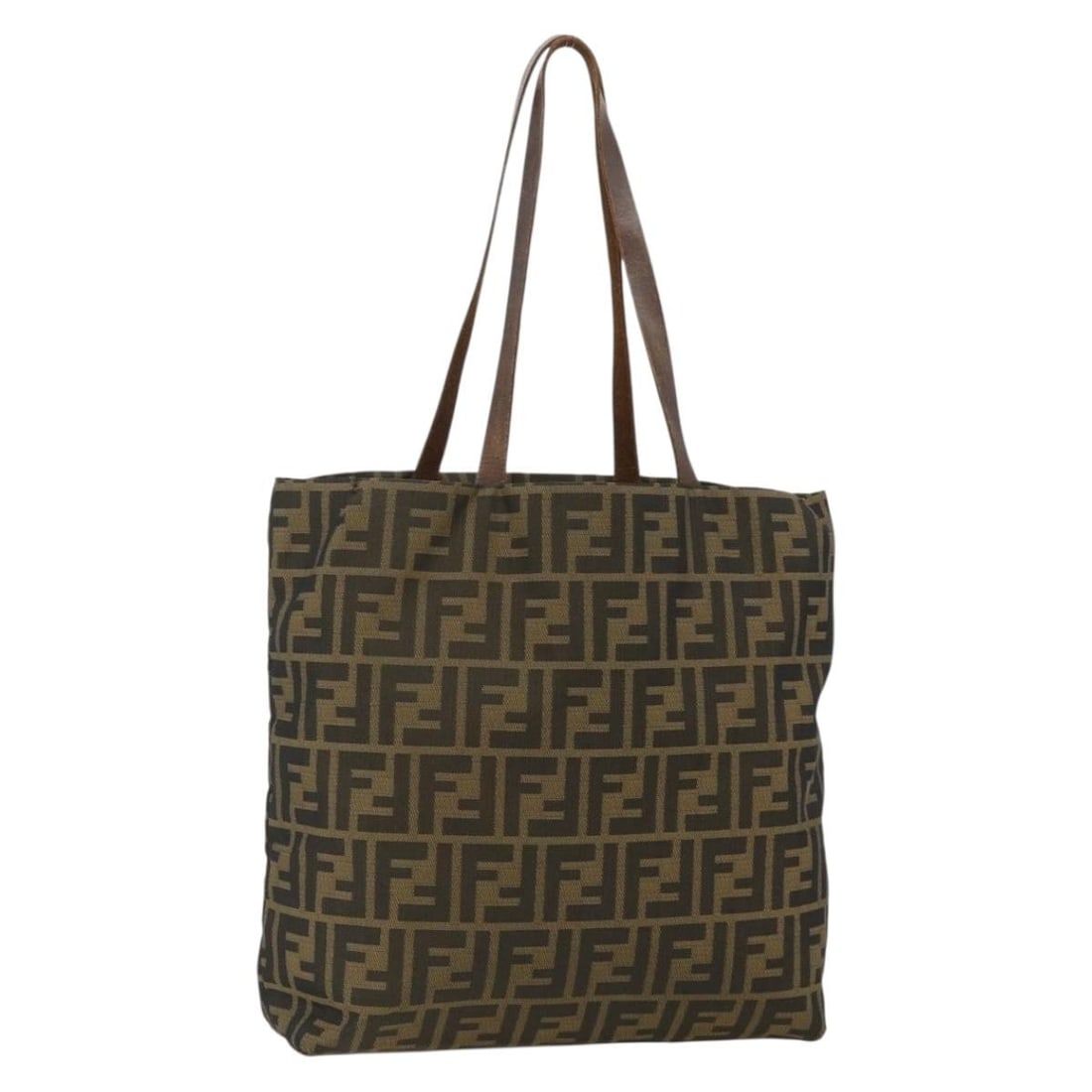 FENDI Zucca Canvas Women Handbag Brown Black Italy (1 of 18)