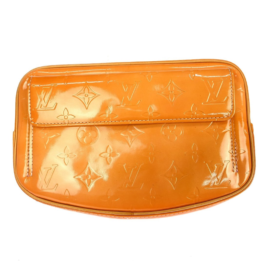 Louis Vuitton Fulton Pink Vernis Monogram Patent Leather Bum Bag M91042: Louis Vuitton Fulton Pink Vernis Monogram Patent Leather Bum Bag M91042 This Louis Vuitton Fulton bum bag features the iconic pink Monogram Vernis patent leather with gold-tone hardware and a zip clos
