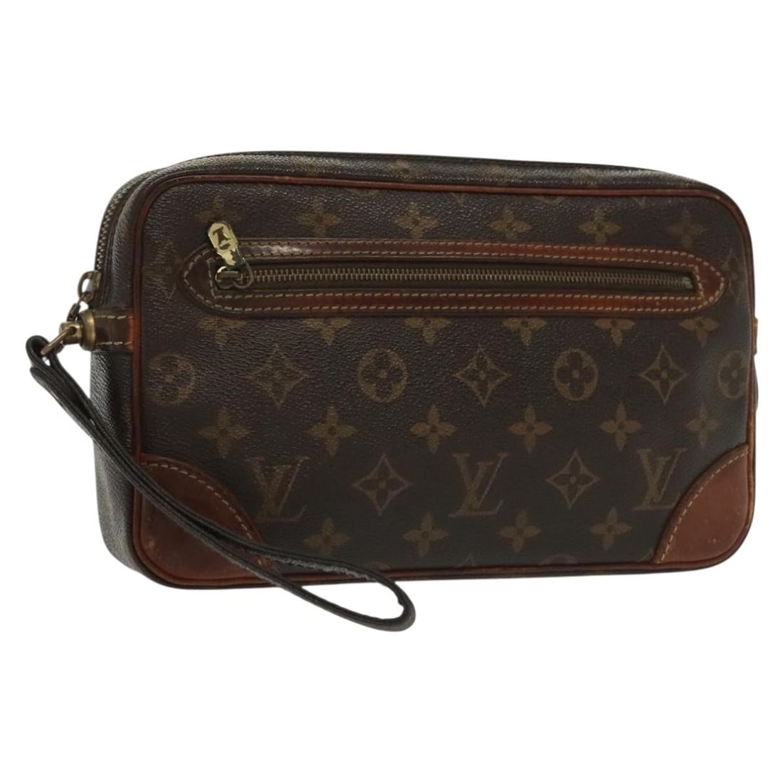 LOUIS VUITTON Monogram Marly Dragonne GM Clutch Bag M51825 France Auth: LOUIS VUITTON Monogram Marly Dragonne GM Clutch Bag M51825 France Auth This authentic LOUIS VUITTON Monogram Marly Dragonne GM Clutch Bag is a stylish accessory crafted from durable Monogram Canvas. T
