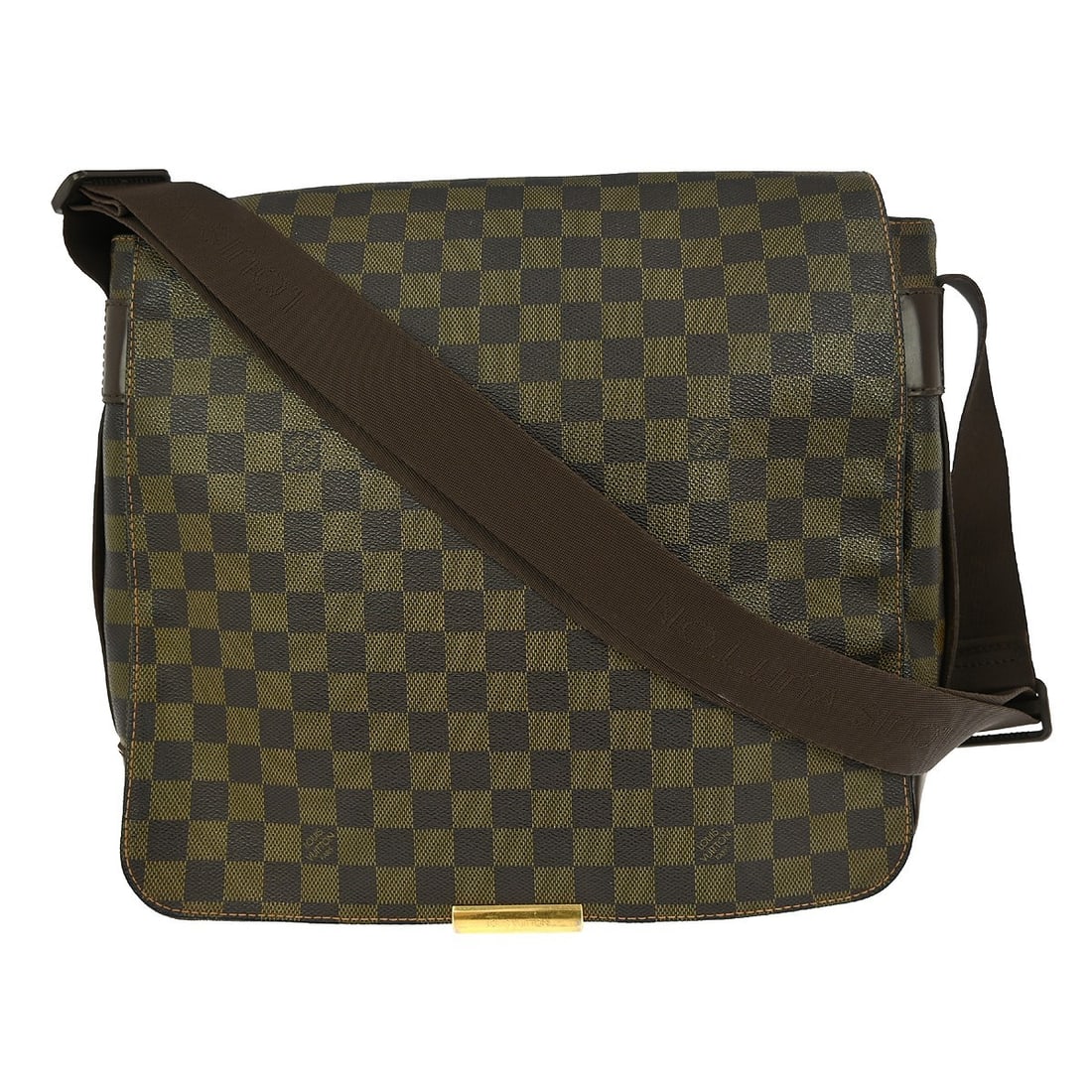 Louis Vuitton Bastille Damier Canvas Messenger Bag Brown: Louis Vuitton Bastille Damier Canvas Messenger Bag Brown This Louis Vuitton Bastille messenger bag features the signature Damier canvas leather exterior in brown with a check pattern and logo accents.