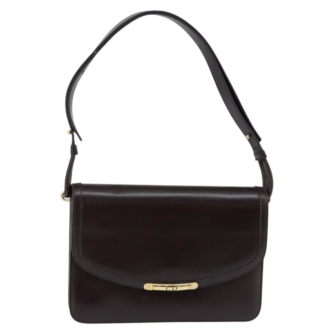 Christian Dior Brown Gold Leather Shoulder Bag Made in France: Christian Dior Brown Gold Leather Shoulder Bag Made in France This elegant Christian Dior Shoulder Bag showcases a sophisticated blend of brown and gold leather, crafted with precision in France. The 