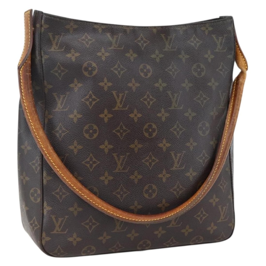 Monogram Canvas Looping GM Shoulder Bag by Louis Vuitton M51145: Monogram Canvas Looping GM Shoulder Bag by Louis Vuitton M51145 This is a Louis Vuitton Monogram Looping GM shoulder bag crafted from monogram canvas. The bag features a spacious interior and a single