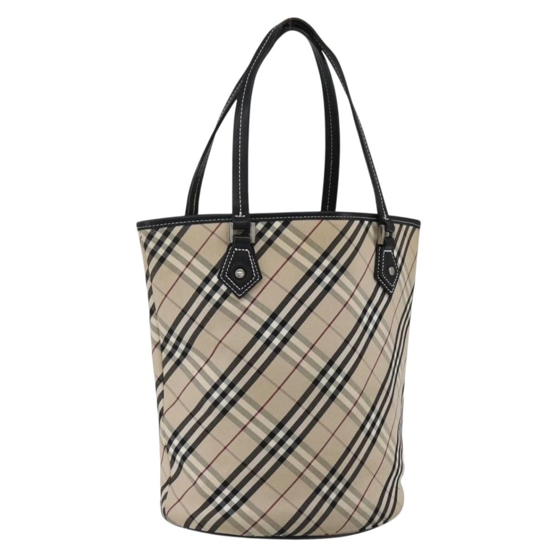 Canvas Beige Tote Burberry Blue Label Nova Check Japan: Canvas Beige Tote Burberry Blue Label Nova Check Japan This Burberry Nova Check Blue Label tote bag features a beige canvas exterior with the signature check pattern. The bag offers ample space and a 
