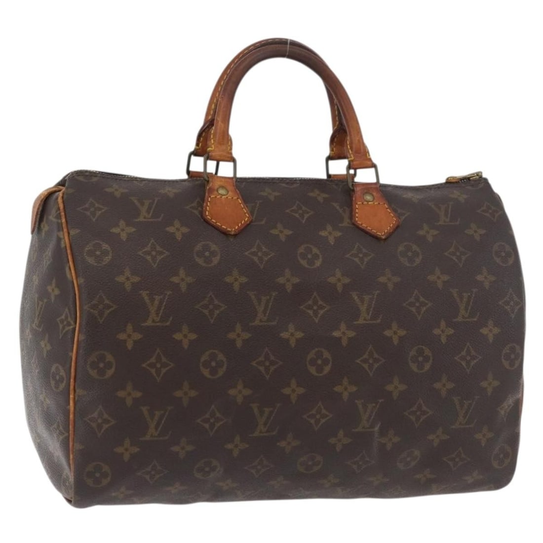 Louis Vuitton Speedy 35 Monogram Canvas Handbag M41524: Louis Vuitton Speedy 35 Monogram Canvas Handbag M41524 This Louis Vuitton Monogram Speedy 35 handbag is crafted from the brand's signature monogram canvas and was made in France. The bag features a sp