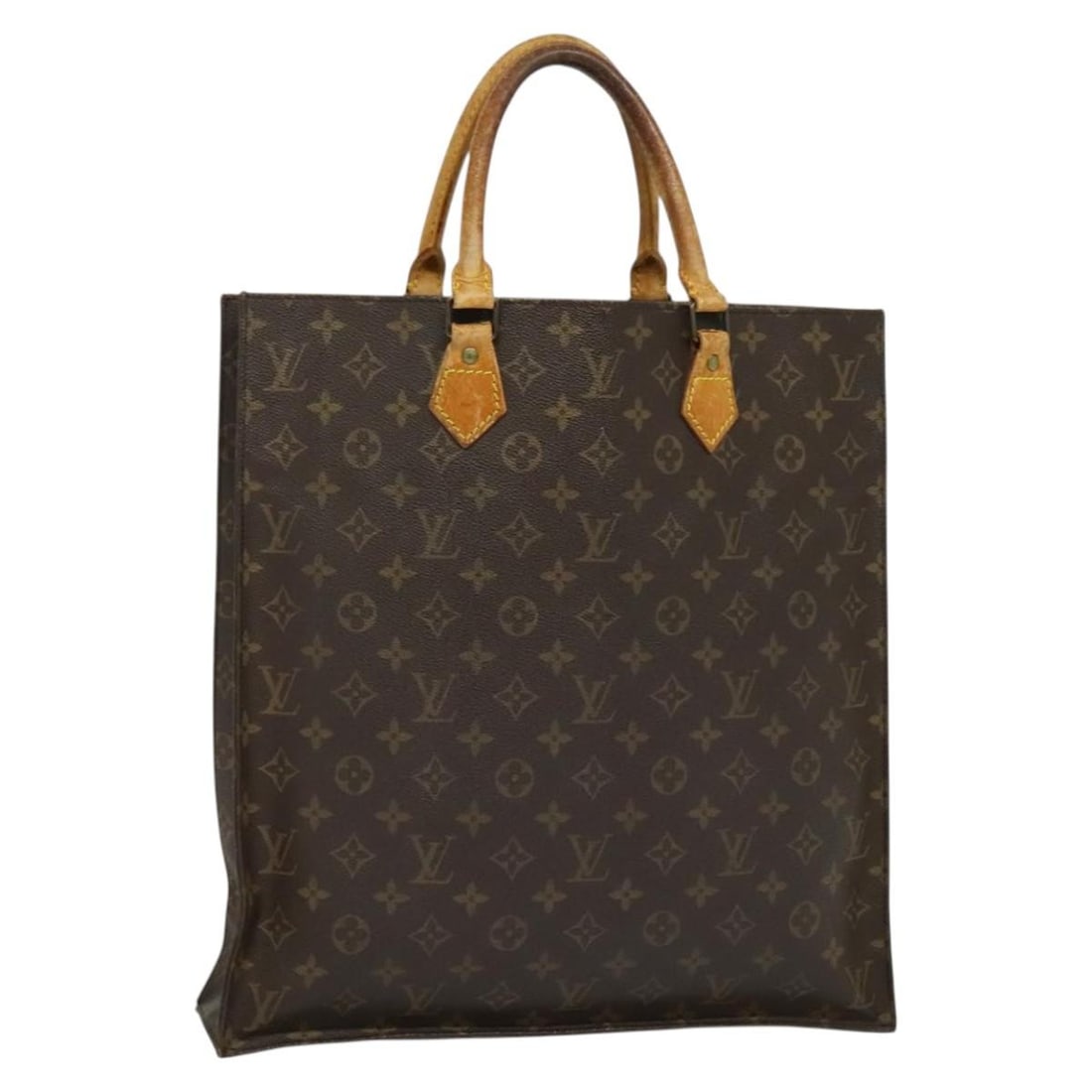 Louis Vuitton Monogram Sac Plat Hand Bag M51140 Authentic France: Louis Vuitton Monogram Sac Plat Hand Bag M51140 Authentic France This LOUIS VUITTON Monogram Sac Plat Hand Bag (M51140) is a stylish accessory that showcases the iconic monogram canvas. This handbag, 