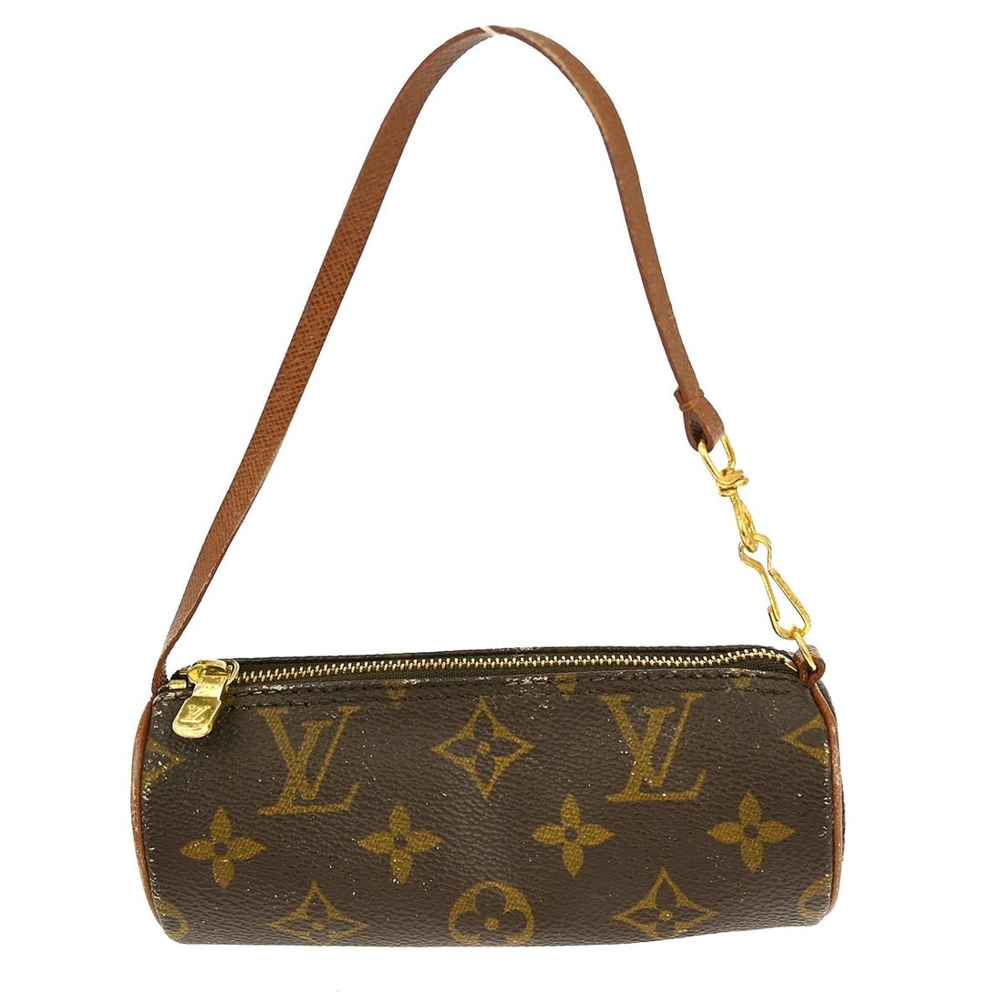 Papillon Micro Handbag in Monogram Canvas with Attached Pouch by Louis Vuitton: Papillon Micro Handbag in Monogram Canvas with Attached Pouch by Louis Vuitton This Louis Vuitton Monogram Papillon attached pouch bag features the signature monogram canvas in brown with leather top 