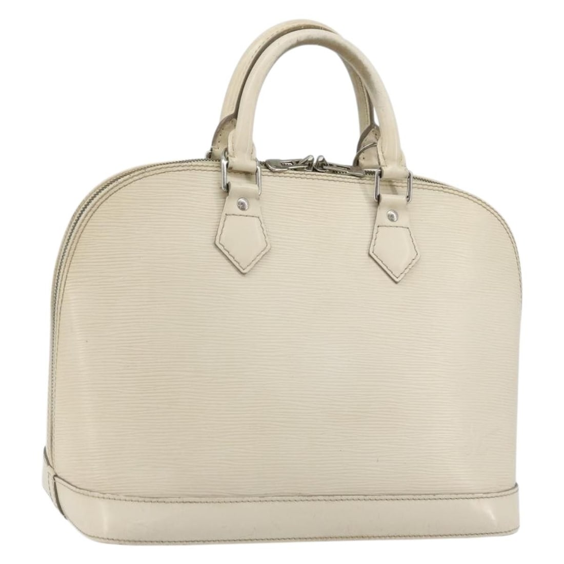Louis Vuitton Epi Leather Alma White Yvoire Handbag M4030J: Louis Vuitton Epi Leather Alma White Yvoire Handbag M4030J This Louis Vuitton Epi Alma handbag in White/Yvoire features the brand's signature Epi leather. Designed for women, the bag offers a structur