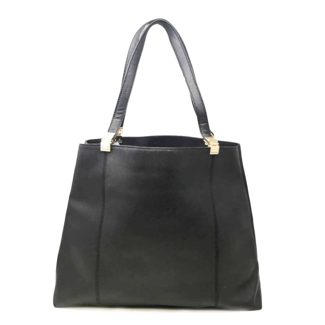 Tommy Hilfiger Black Large Shoulder Tote Handbag with Gold Tone Hardware: Tommy Hilfiger Black Large Shoulder Tote Handbag with Gold Tone Hardware This stylish Tommy Hilfiger black large ladies shoulder tote handbag is perfect for any season, featuring a sleek solid pattern