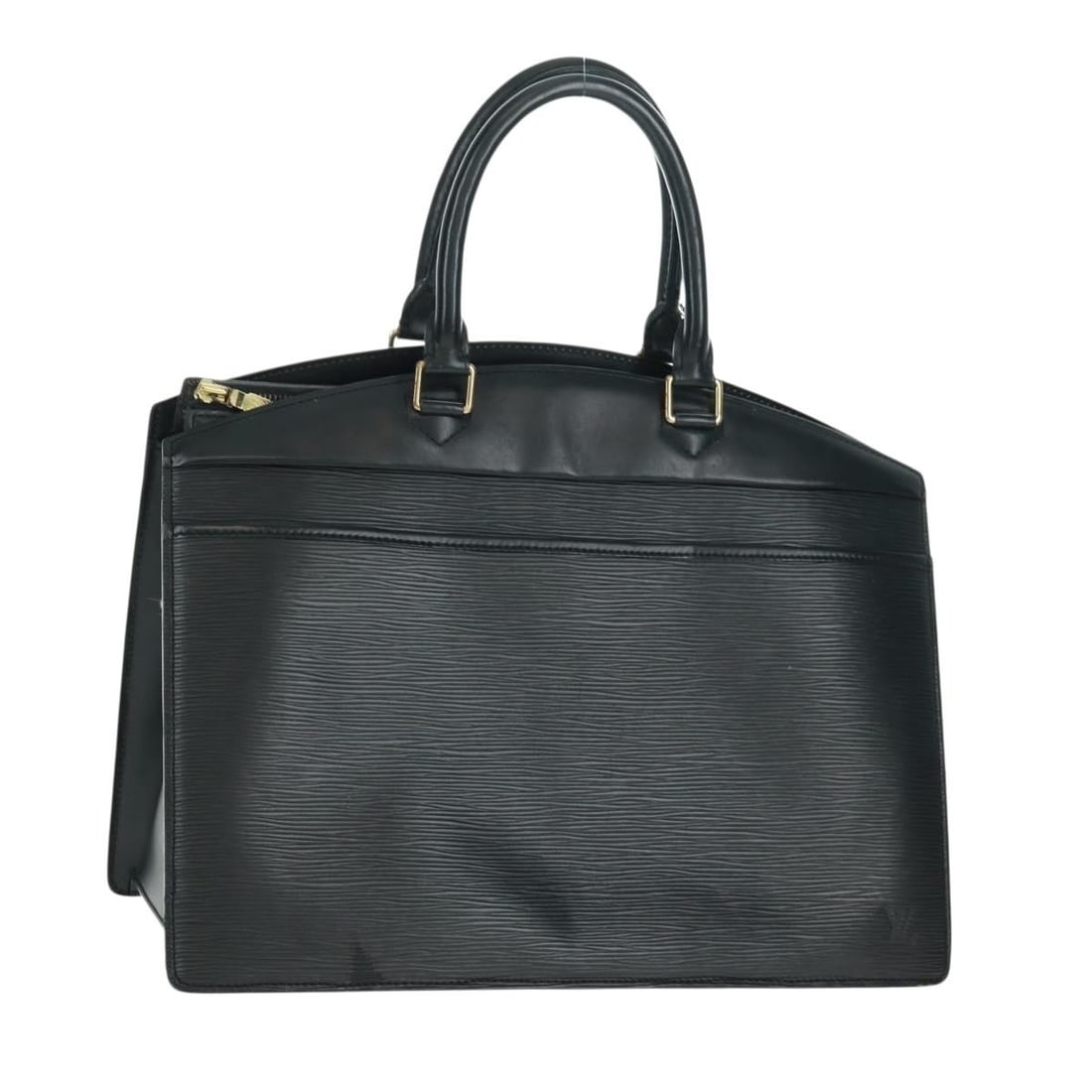 Louis Vuitton Riviera Epi Leather Noir Black Handbag M48182 France: Louis Vuitton Riviera Epi Leather Noir Black Handbag M48182 France This Louis Vuitton Epi Riviera hand bag in Noir (black) features durable Epi leather with a structured silhouette. It is designed wit