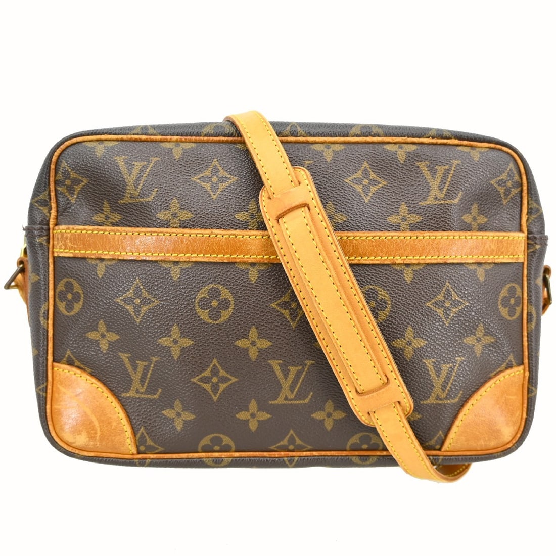 Louis Vuitton Trocadero 27 Monogram Canvas Medium Crossbody Bag M51274: Louis Vuitton Trocadero 27 Monogram Canvas Medium Crossbody Bag M51274 This Louis Vuitton Trocadero 27 crossbody bag features the classic monogram canvas exterior with brown leather strap and accents.