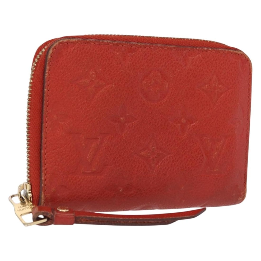 Louis Vuitton Empreinte Scalette Red Leather Compact Wallet M60295: Louis Vuitton Empreinte Scalette Red Leather Compact Wallet M60295 This compact wallet from the Louis Vuitton Monogram Empreinte collection features a red leather exterior with the signature embossed 