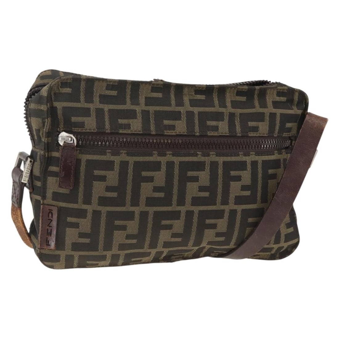 Fendi Zucca Canvas Black Brown Women's Shoulder Bag Italy: Fendi Zucca Canvas Black Brown Women's Shoulder Bag Italy This FENDI Zucca Canvas shoulder bag features the iconic black and brown colorway and is crafted in Italy. Designed for women, it offers a com