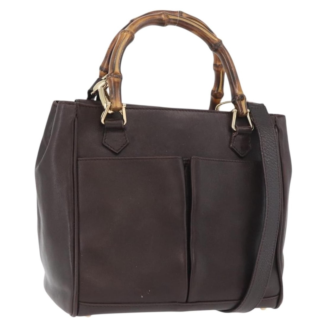 Gucci Bamboo Bordeaux Leather Handbag with Shoulder Strap Model 000 2122 0316: Gucci Bamboo Bordeaux Leather Handbag with Shoulder Strap Model 000 2122 0316 This GUCCI Bamboo handbag is crafted from Bordeaux leather and features a two-way design with a detachable shoulder strap.