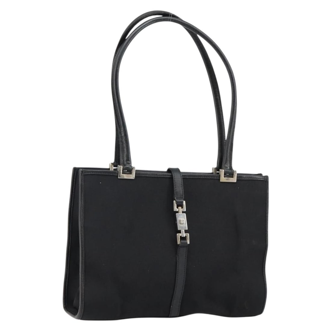 GUCCI Jackie Shoulder Bag Black Silver Nylon 002 1073 3444 Auth Made in Italy: GUCCI Jackie Shoulder Bag Black Silver Nylon 002 1073 3444 Auth Made in Italy This authentic GUCCI Jackie Shoulder Bag features a sleek black nylon exterior accented with silver details. Designed in I