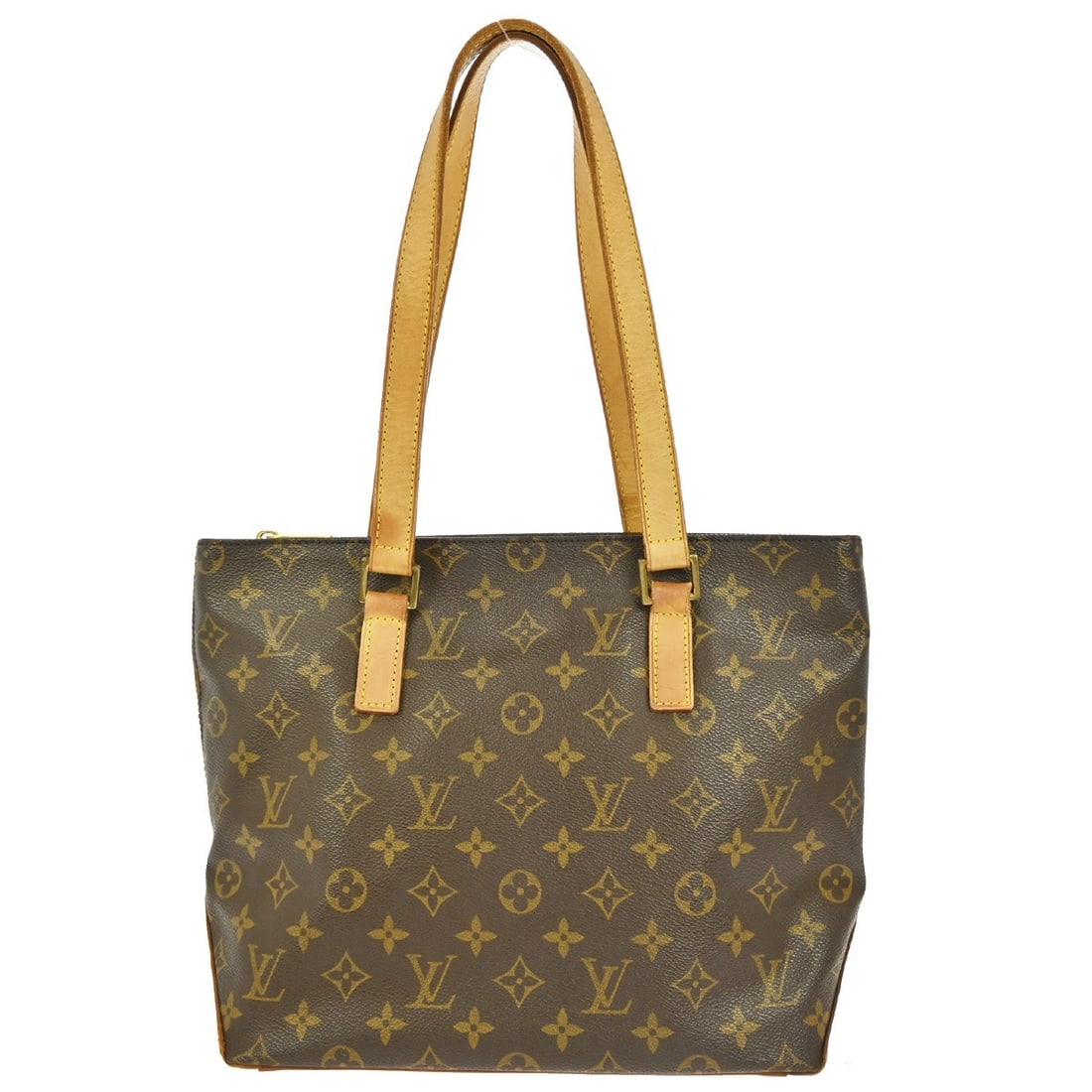 Louis Vuitton Cabas Piano Monogram Canvas Tote Bag M51148: Louis Vuitton Cabas Piano Monogram Canvas Tote Bag M51148 This Louis Vuitton Cabas Piano tote bag features the brand's signature monogram canvas leather exterior with beige double handles and a zip cl