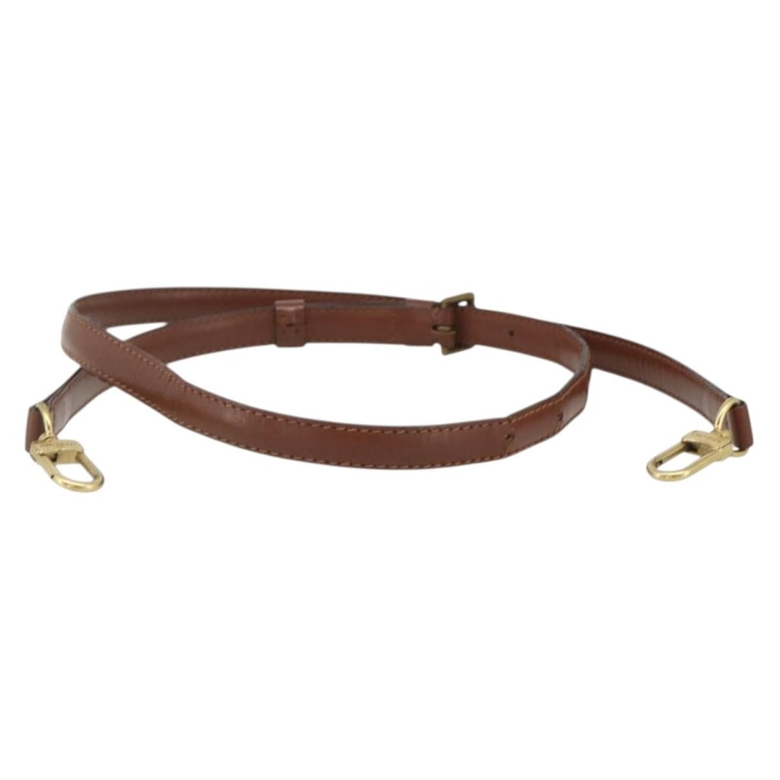 Louis Vuitton brown leather adjustable shoulder strap - 2