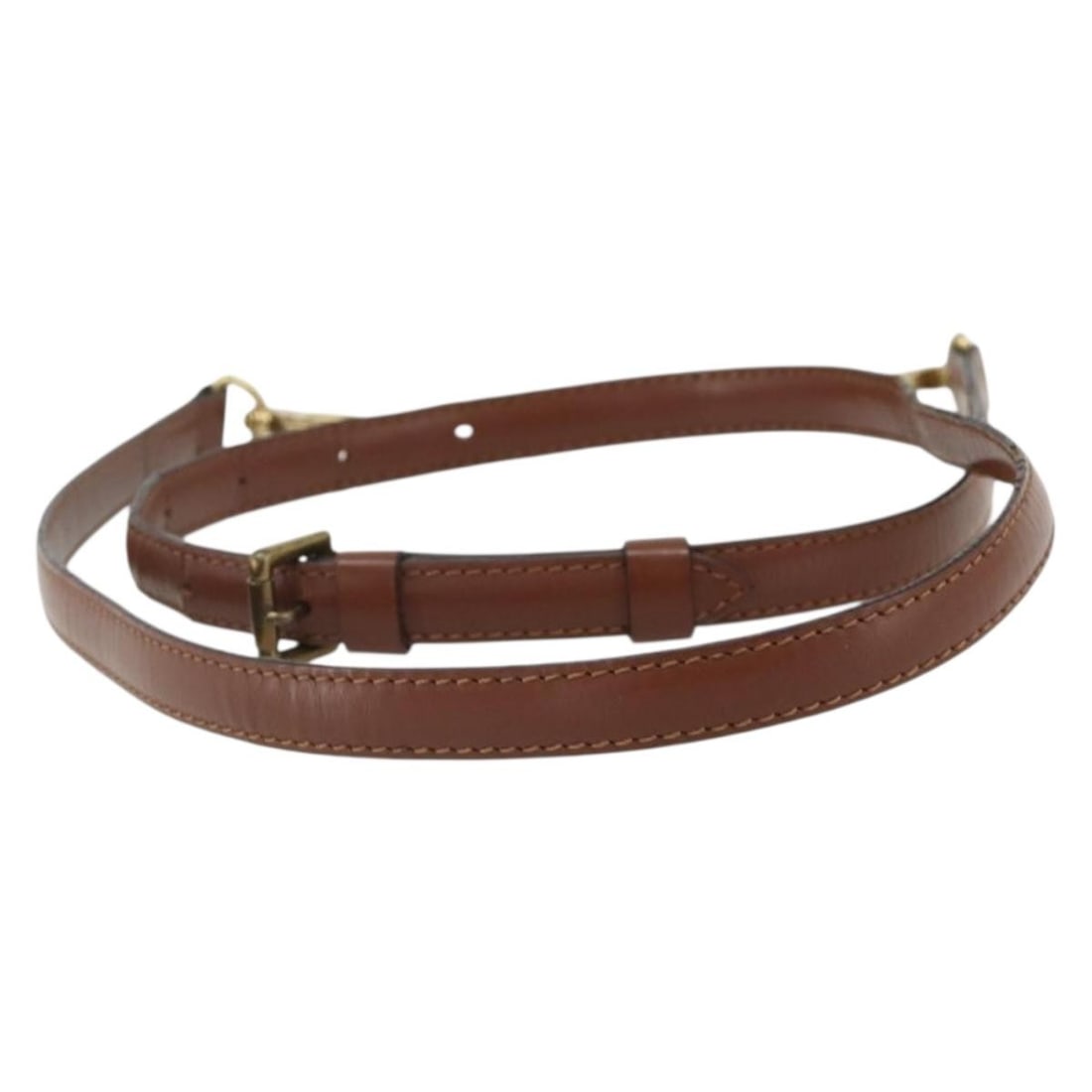 Louis Vuitton brown leather adjustable shoulder strap - 3