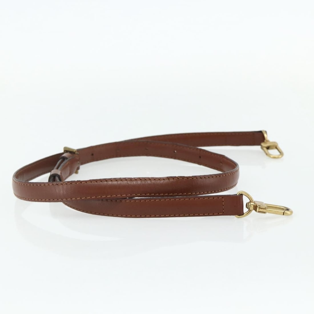 Louis Vuitton brown leather adjustable shoulder strap - 4
