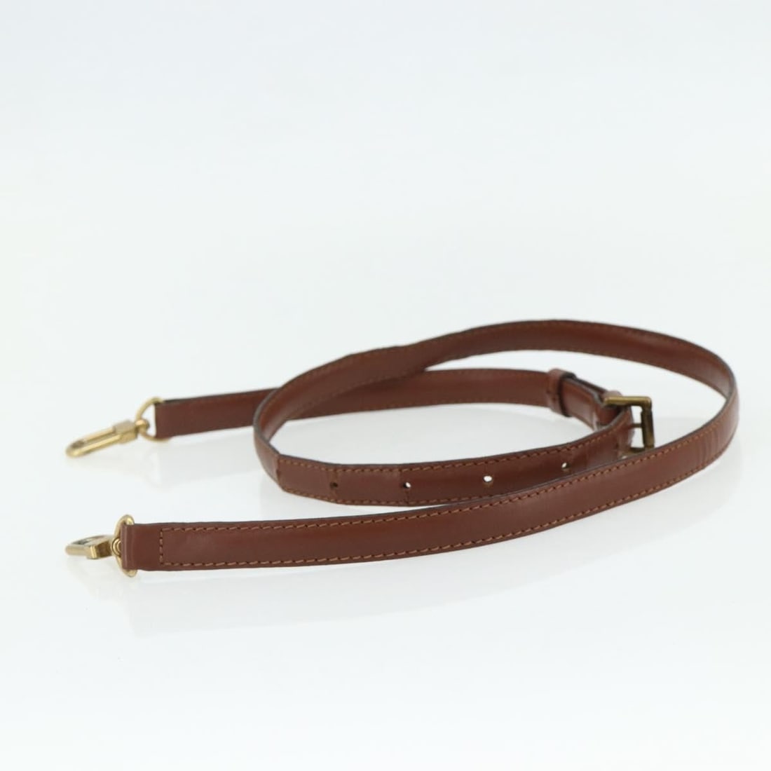 Louis Vuitton brown leather adjustable shoulder strap - 5