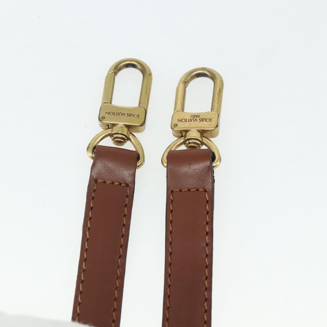Louis Vuitton brown leather adjustable shoulder strap - 6