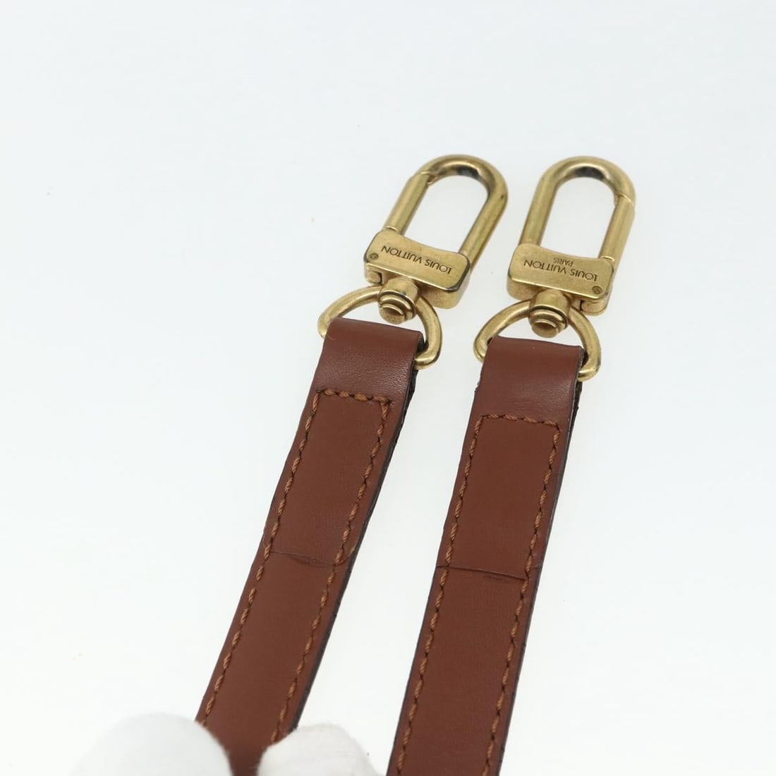 Louis Vuitton brown leather adjustable shoulder strap - 7