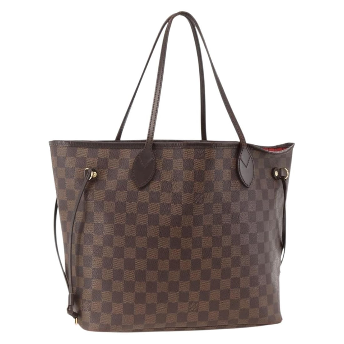 Neverfull MM Tote in Damier Ebene Canvas N51105 by Louis Vuitton: Neverfull MM Tote in Damier Ebene Canvas N51105 by Louis Vuitton This Louis Vuitton Neverfull MM tote bag features the iconic Damier Ebene canvas exterior and is designed for women. The bag has a spac