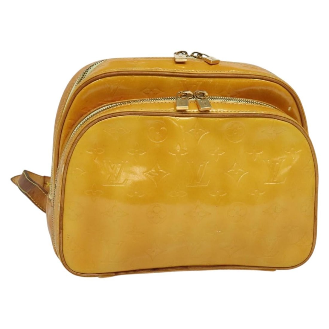 LOUIS VUITTON Monogram Vernis Marley Backpack Yellow Patent Leather M91040: LOUIS VUITTON Monogram Vernis Marley Backpack Yellow Patent Leather M91040 This LOUIS VUITTON Monogram Vernis Marley Backpack in vibrant yellow is a stylish and practical accessory for everyday use. C