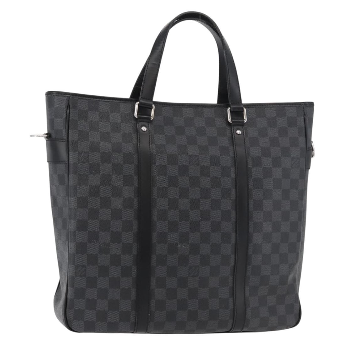 Louis Vuitton Tadao Damier Graphite Canvas Shoulder Bag N51192: Louis Vuitton Tadao Damier Graphite Canvas Shoulder Bag N51192 This Louis Vuitton Damier Graphite Tadao shoulder bag offers a versatile 2-way carry design and is crafted from signature Damier Graphite