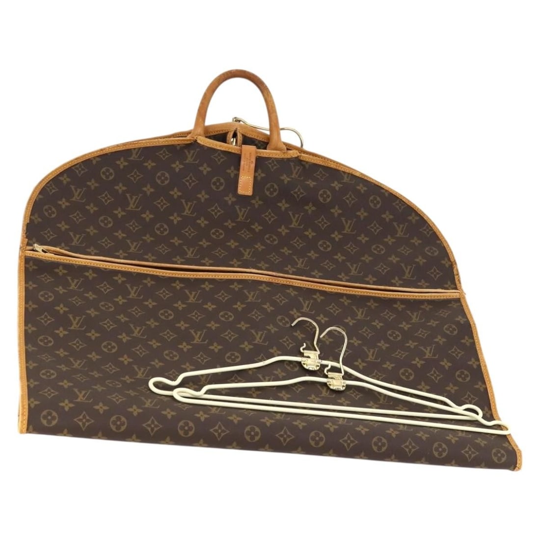 Louis Vuitton Monogram Canvas Garment Cover M23544 with Hangers: Louis Vuitton Monogram Canvas Garment Cover M23544 with Hangers This is a Louis Vuitton Monogram Sac de Portmanteau garment cover crafted from signature monogram canvas. Designed for women, it provide