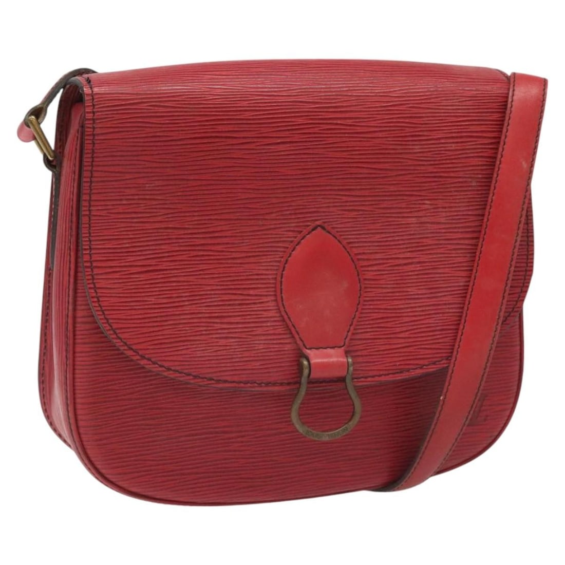Louis Vuitton Epi Leather Saint Cloud GM Red Shoulder Bag M52197: Louis Vuitton Epi Leather Saint Cloud GM Red Shoulder Bag M52197 This Louis Vuitton Epi Saint Cloud GM shoulder bag features a striking red Epi leather exterior and is designed for women. The bag meas