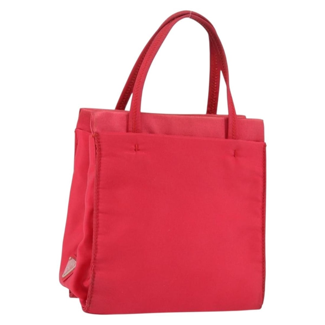 PRADA Red Nylon Hand Bag with Guarantee Card BA7766: PRADA Red Nylon Hand Bag with Guarantee Card BA7766 This PRADA Nylon Hand Bag in vibrant red showcases exquisite Italian craftsmanship. Made from durable nylon, this stylish handbag measures approxima