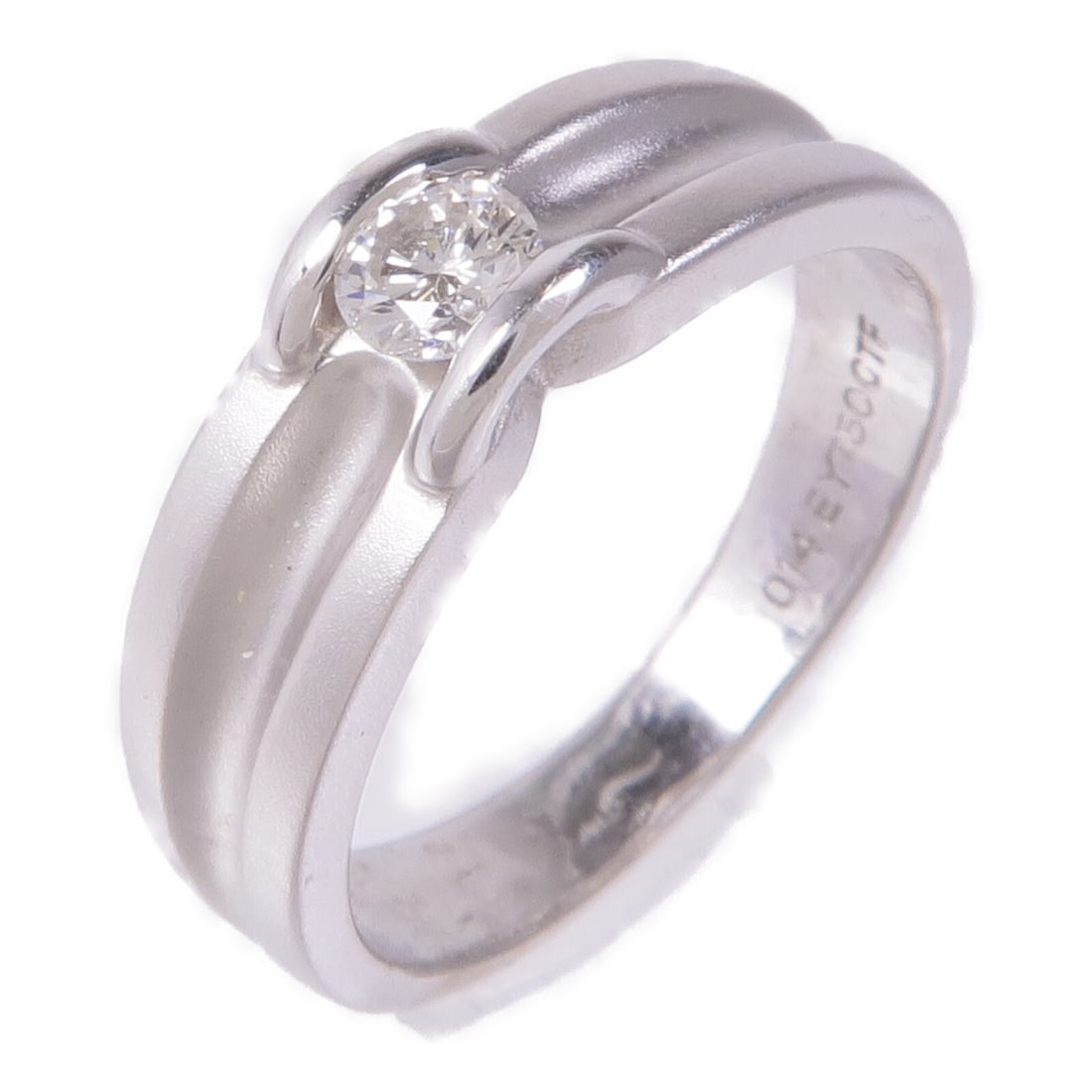 Diamond Ring 18K White Gold K18WG US 3.5 by JEWELRY: Diamond Ring 18K White Gold K18WG US 3.5 by JEWELRY This exquisite diamond ring is crafted from 18K white gold (K18WG), showcasing a stunning clear diamond as its main stone. Designed in a classic rin