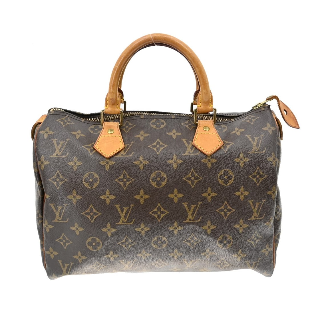 Louis Vuitton Speedy 30 Monogram Canvas Satchel Top Handle Bag M41526: Louis Vuitton Speedy 30 Monogram Canvas Satchel Top Handle Bag M41526 This Louis Vuitton Speedy 30 handbag features the iconic monogram canvas exterior in brown, complemented by beige leather double h