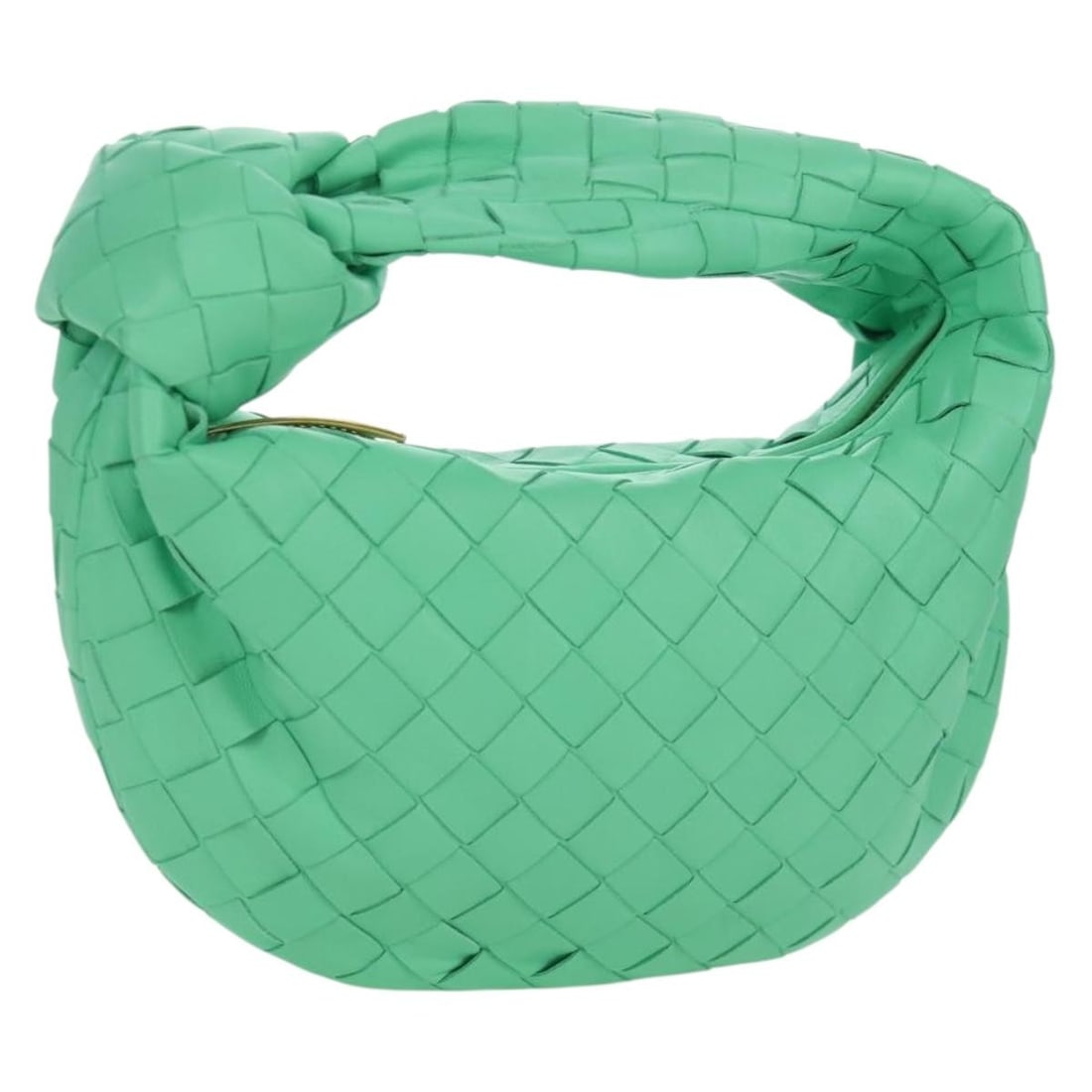 Green Bottega Veneta Intrecciato Mini Jody Leather Handbag 651876 VCPP5 V1GG0: Green Bottega Veneta Intrecciato Mini Jody Leather Handbag 651876 VCPP5 V1GG0 This Bottega Veneta Intrecciato Mini Jody bag is crafted from green leather and showcases the brand's signature woven desi