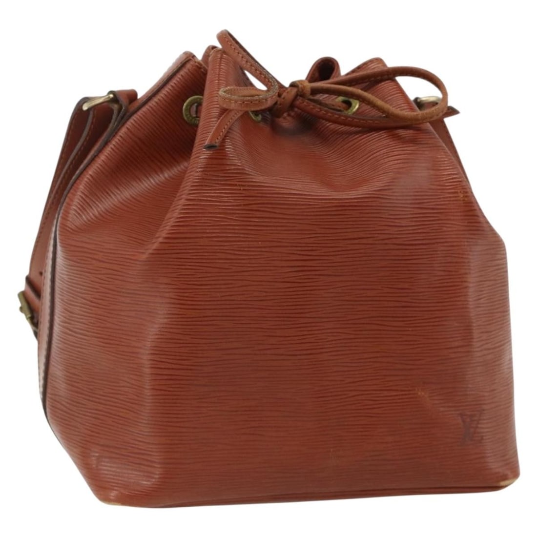 Louis Vuitton Petit Noe Epi Leather Brown Shoulder Bag M44103: Louis Vuitton Petit Noe Epi Leather Brown Shoulder Bag M44103 This Louis Vuitton Epi Petit Noe shoulder bag in brown features the brand's signature Epi leather exterior and is designed for women. The 