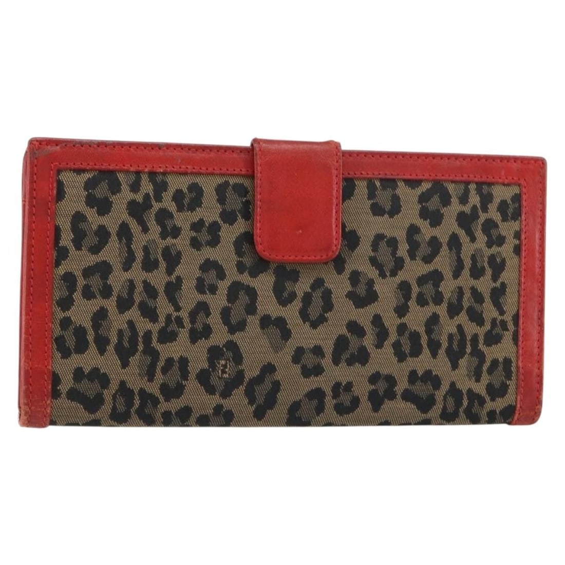 FENDI Nylon Long Wallet Red Brown Black Italy 7.5in: FENDI Nylon Long Wallet Red Brown Black Italy 7.5in This FENDI long wallet is crafted from nylon and features a striking combination of red, brown, and black hues. Designed for women, it offers a spac