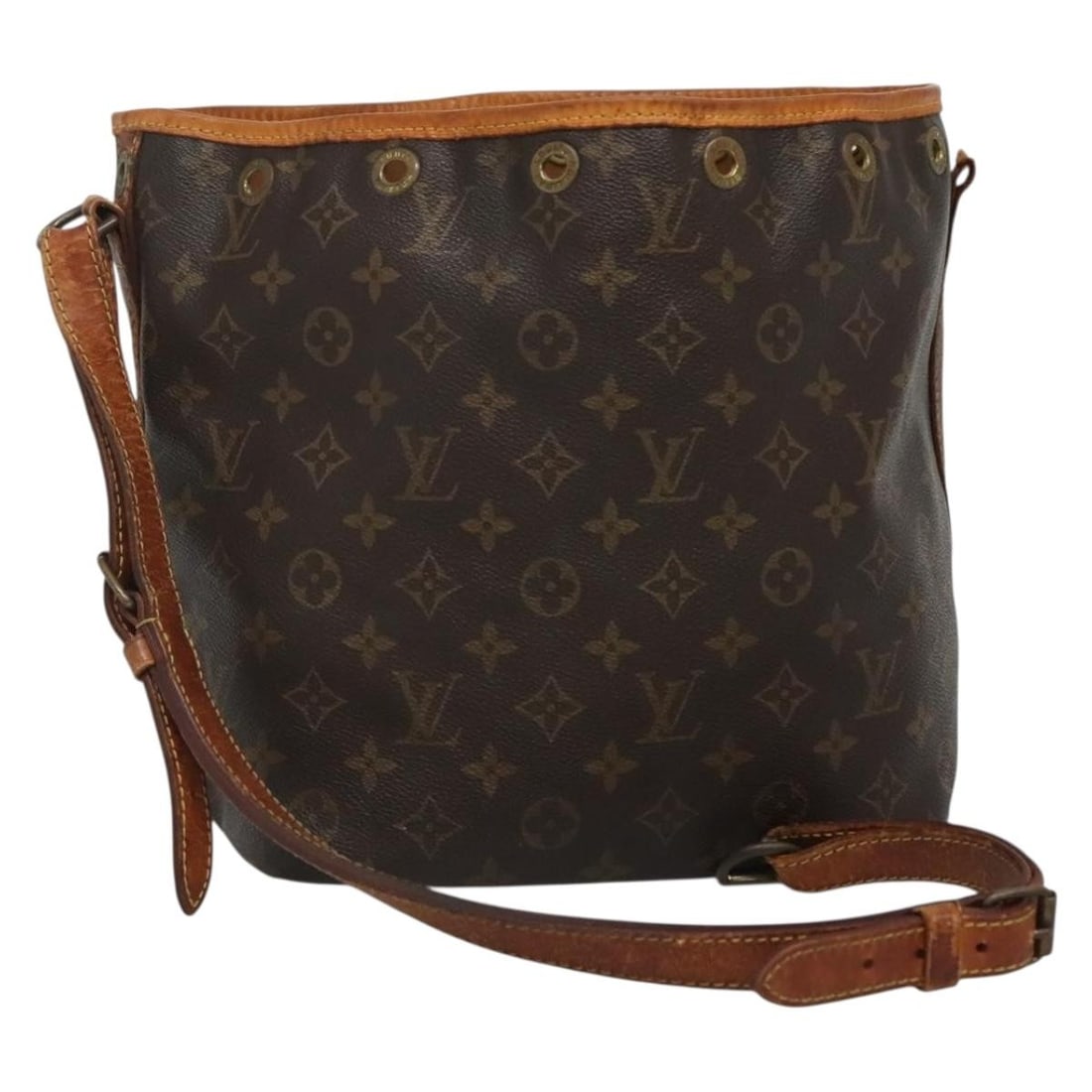 LOUIS VUITTON Monogram Petit Noe Shoulder Bag M42226 Authentic France: LOUIS VUITTON Monogram Petit Noe Shoulder Bag M42226 Authentic France Introducing the LOUIS VUITTON Monogram Petit Noe Shoulder Bag, an iconic piece crafted from durable Monogram Canvas. This stylish 