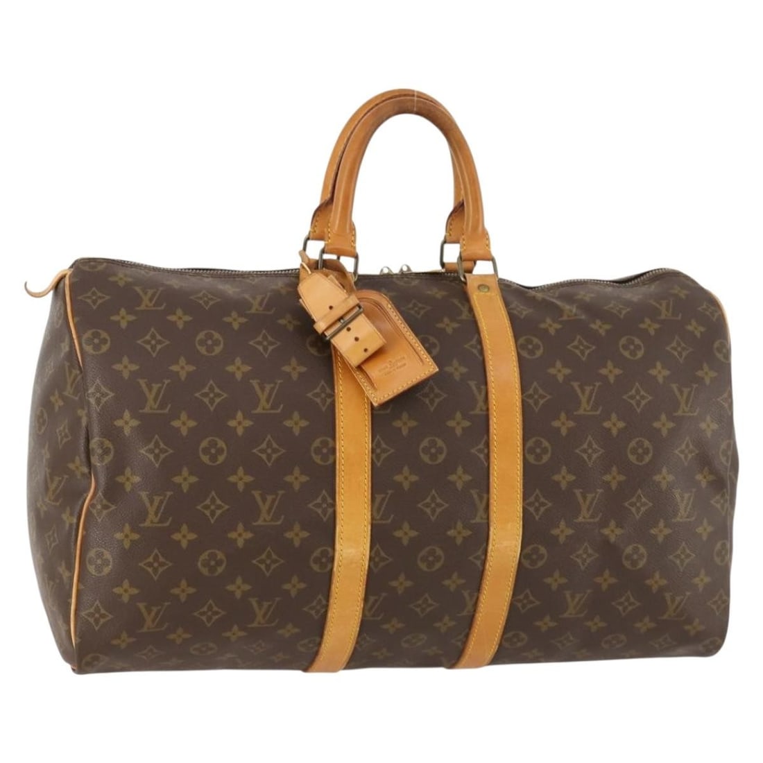 Louis Vuitton Keepall 50 Monogram Canvas Boston Travel Bag M41426 France: Louis Vuitton Keepall 50 Monogram Canvas Boston Travel Bag M41426 France This is a LOUIS VUITTON Monogram Keepall 50 Boston Bag, crafted in France from monogram canvas. The bag features a classic Bost