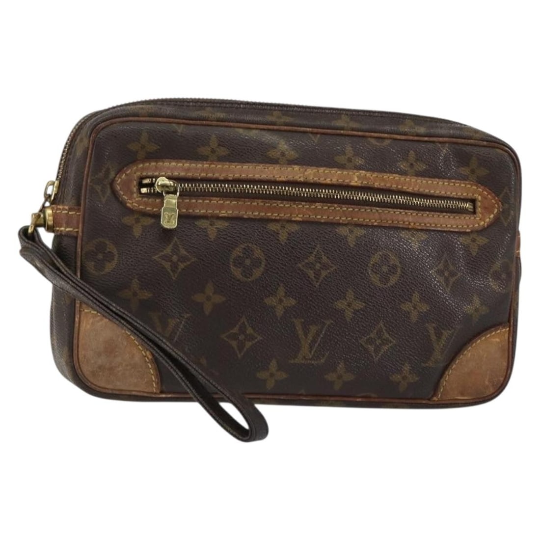 LOUIS VUITTON Monogram Marly Dragonne GM Clutch Bag M51825 Auth: LOUIS VUITTON Monogram Marly Dragonne GM Clutch Bag M51825 Auth The LOUIS VUITTON Monogram Marly Dragonne GM Clutch Bag is a stylish and functional accessory crafted from durable Monogram Canvas. This