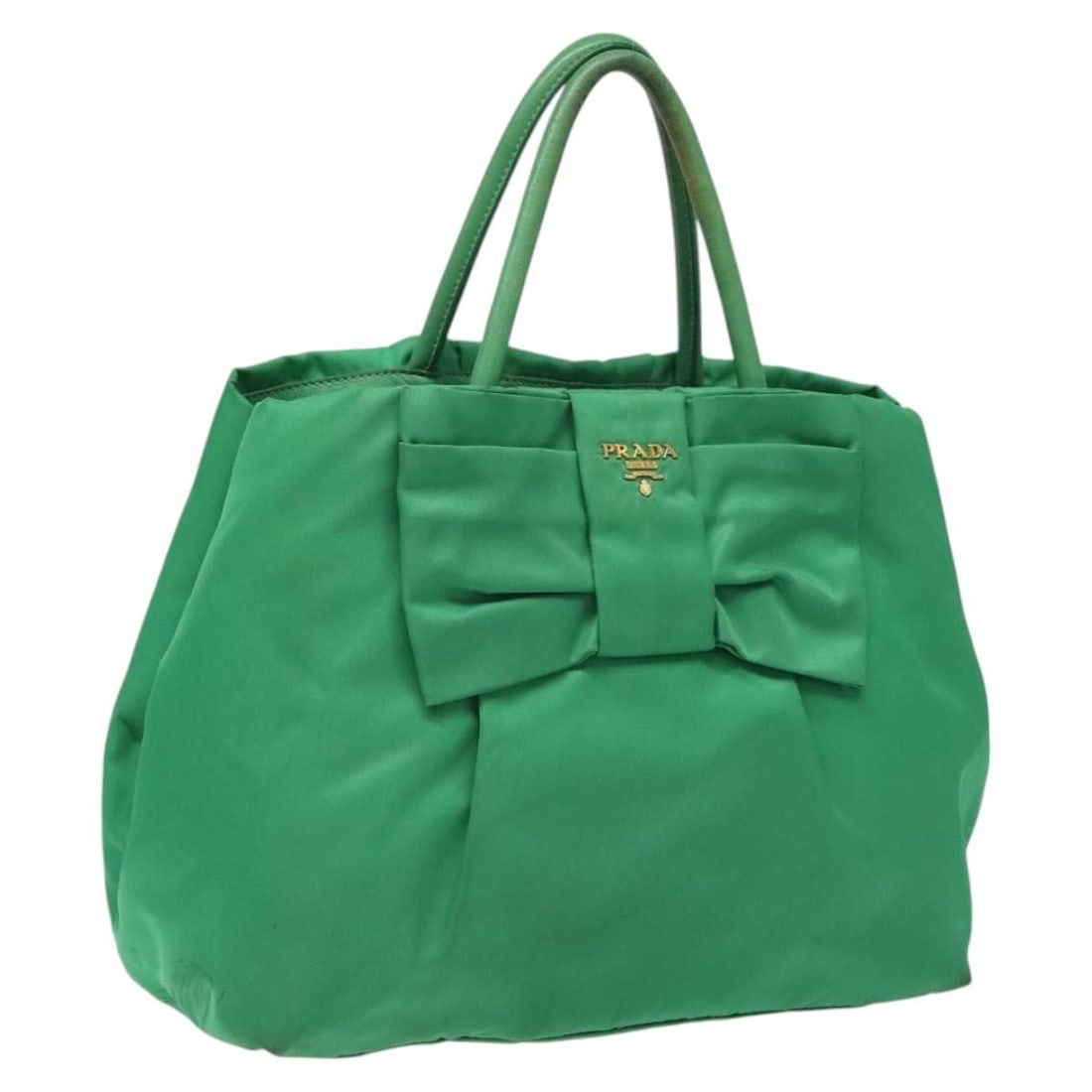 Prada Nylon Green Gold Women's Handbag Italy: Prada Nylon Green Gold Women's Handbag Italy This PRADA handbag is crafted from green and gold nylon and features a classic silhouette. Made in Italy, it is designed for women and includes a handle dr