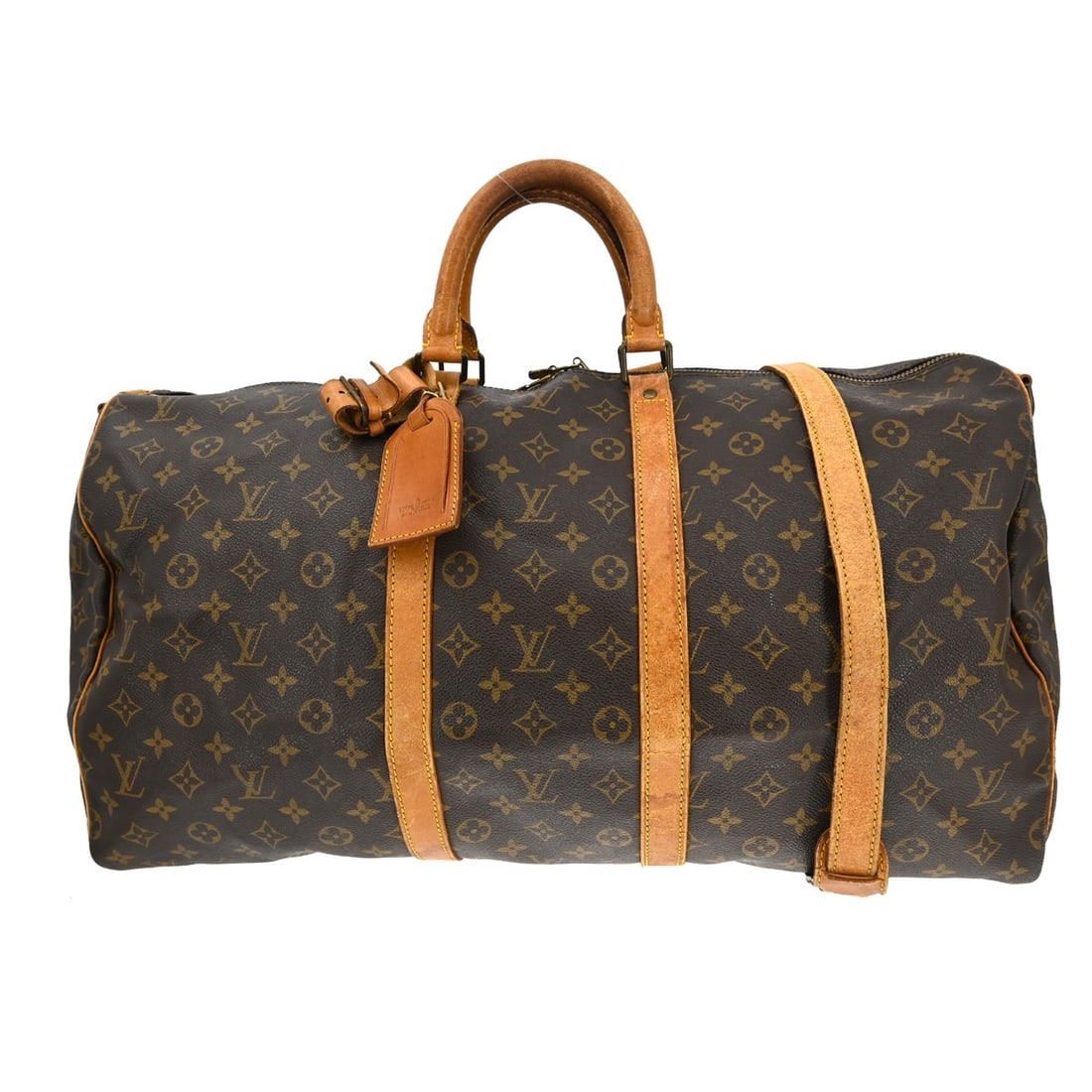 Louis Vuitton Keepall Bandouliere 55 Monogram Canvas Extra Large Duffle Bag: Louis Vuitton Keepall Bandouliere 55 Monogram Canvas Extra Large Duffle Bag The Louis Vuitton Keepall Bandouliere 55 is an extra-large vintage travel duffle bag crafted from signature monogram canvas 