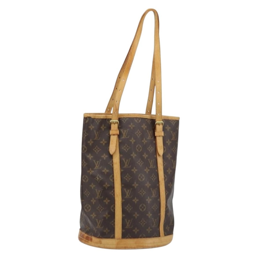 Louis Vuitton Monogram Canvas Bucket GM Shoulder Bag M42236 France: Louis Vuitton Monogram Canvas Bucket GM Shoulder Bag M42236 France This Louis Vuitton Monogram Bucket GM shoulder bag is crafted from signature monogram canvas and designed for women. It features an a