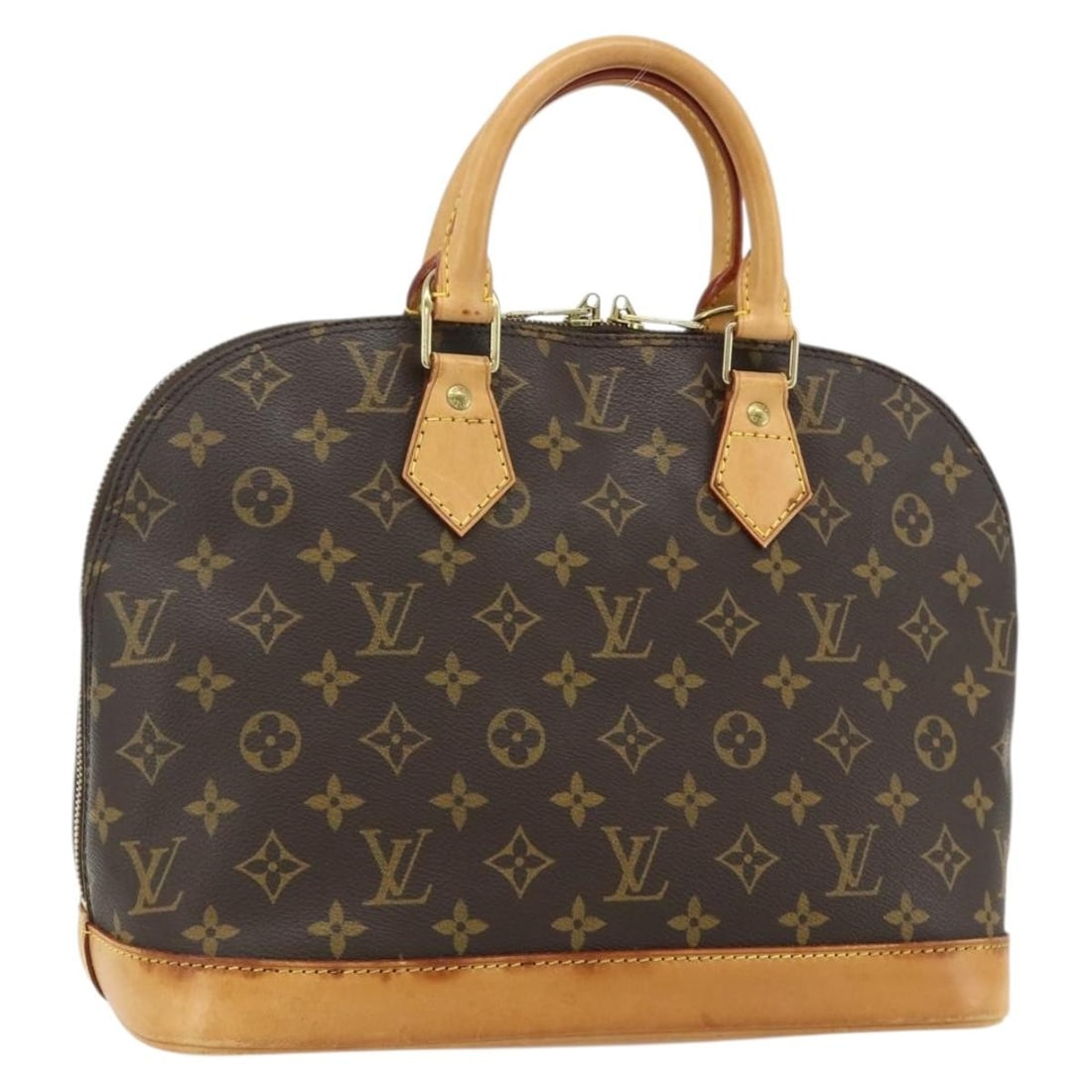 Louis Vuitton Alma Monogram Canvas Hand Bag M51130: Louis Vuitton Alma Monogram Canvas Hand Bag M51130 This Louis Vuitton Monogram Alma handbag features the iconic monogram canvas and is crafted in France. The bag has a structured silhouette with appro