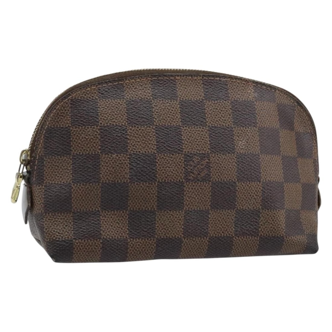 Louis Vuitton Damier Ebene Canvas Cosmetic Pouch N47516 Small Size: Louis Vuitton Damier Ebene Canvas Cosmetic Pouch N47516 Small Size This Louis Vuitton Damier Ebene Pochette Cosmetic PM Pouch is crafted from Damier Ebene canvas and designed for women. The compact po