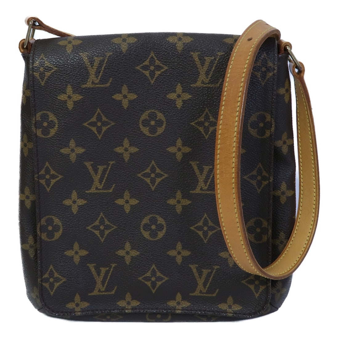 Louis Vuitton Musette Monogram Brown Crossbody Bag GHW M51256: Louis Vuitton Musette Monogram Brown Crossbody Bag GHW M51256 This Louis Vuitton Musette crossbody shoulder bag features the iconic monogram pattern on durable PVC coated canvas in brown. Designed for