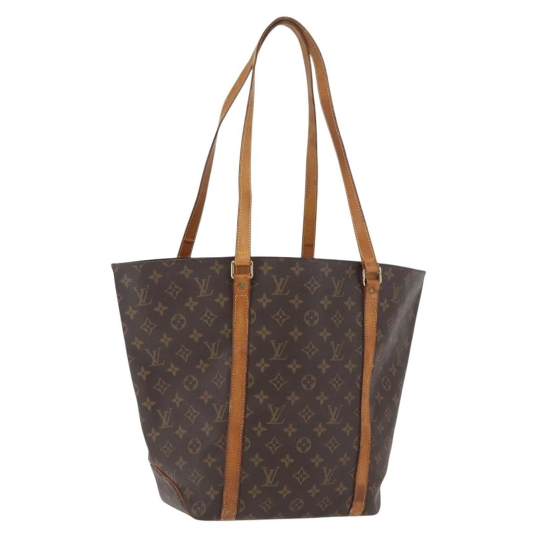 Louis Vuitton M51108 Monogram Canvas Shopping Tote Shoulder Bag for Women: Louis Vuitton M51108 Monogram Canvas Shopping Tote Shoulder Bag for Women This Louis Vuitton Monogram Sac Shopping tote bag features the iconic monogram canvas and is designed for women. The tote offe