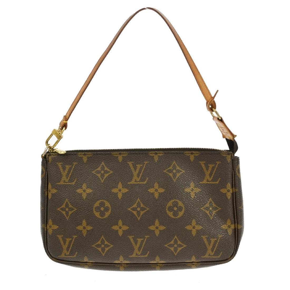 Louis Vuitton Monogram Pochette Accessoires Brown Canvas Small Pouch Handbag: Louis Vuitton Monogram Pochette Accessoires Brown Canvas Small Pouch Handbag This Louis Vuitton Pochette Accessoires handbag features the iconic Monogram canvas leather exterior in brown, complemented