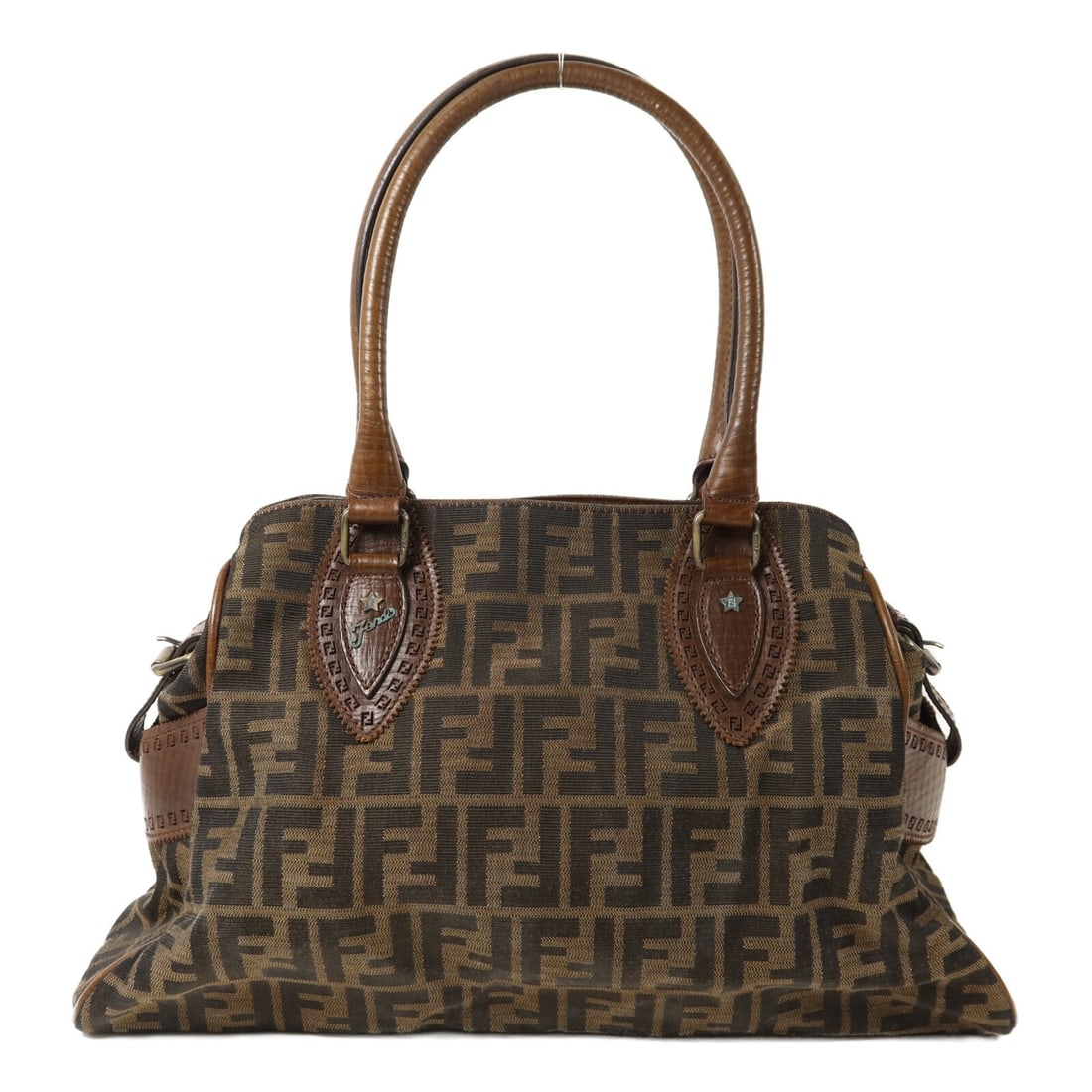 Fendi Brown Canvas Women's Shoulder Bag Italy: Fendi Brown Canvas Women's Shoulder Bag Italy This FENDI shoulder bag features a brown canvas exterior and is designed for women. Made in Italy, it offers a classic style with a practical size for eve