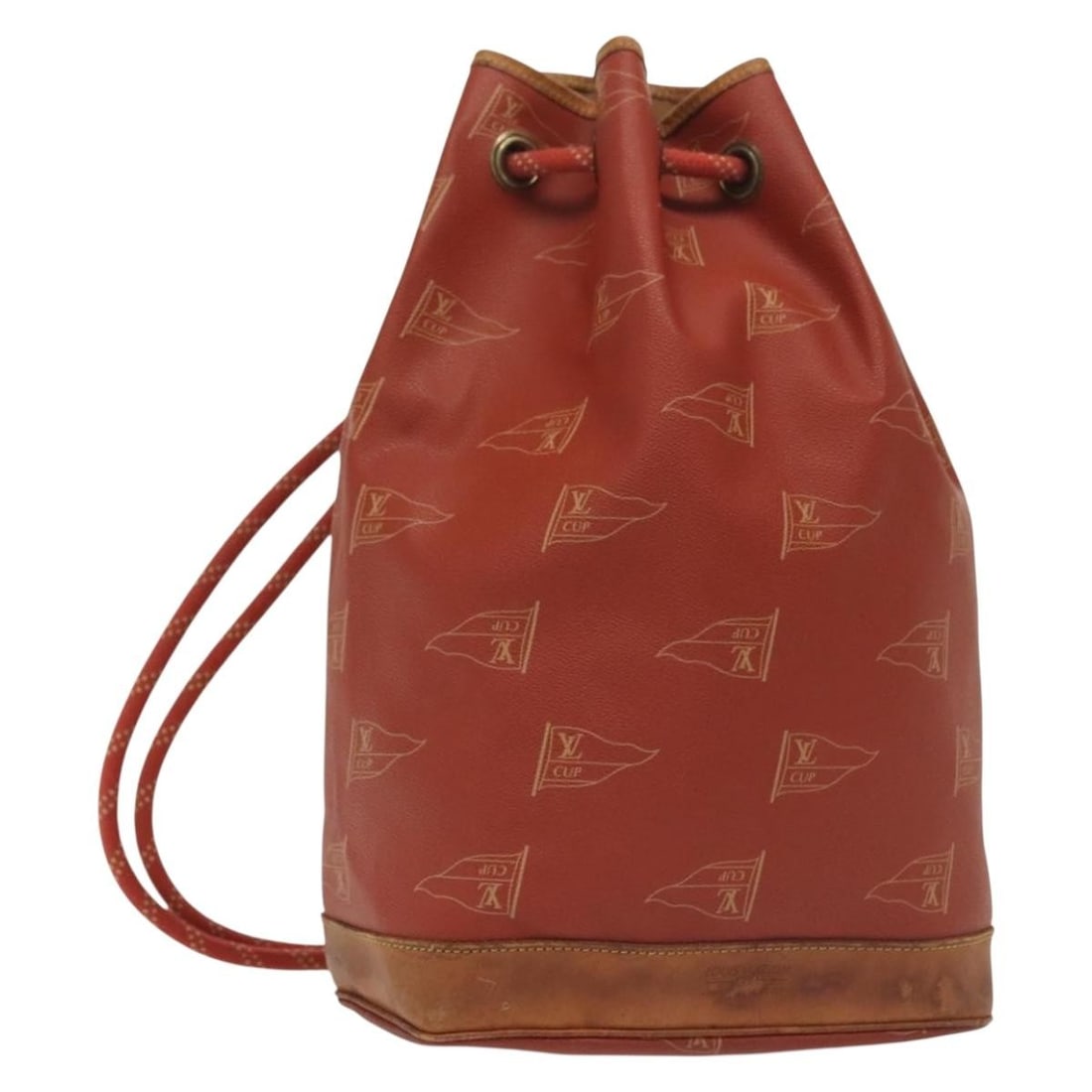 Louis Vuitton LV Cup Saint Tropez Red Shoulder Bag M80026 Auth: Louis Vuitton LV Cup Saint Tropez Red Shoulder Bag M80026 Auth Introducing the LOUIS VUITTON LV Cup Saint Tropez Shoulder Bag, a stylish accessory crafted from durable Louis Vuitton Cup Canvas in a vi